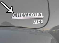 1947-52 CHEVY Truck Hood Side Emblem, Pair
