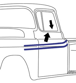 1960-63 Chevy & GMC Truck Beltline Window Felts