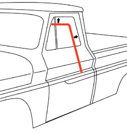 1964-66 Chevy & GMC Truck Glass Run Window Channel Seal