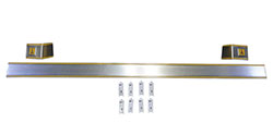 1973-80 Fullsize Chevy Truck Back Cab Molding Kit, with Camper Special Emblems, Yellow Stripe