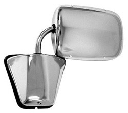 1973-87 Fullsize Chevy & GMC Truck "Large Style" Outside Rearview Mirror, Stainless
