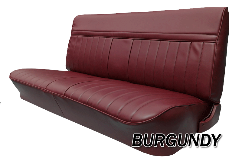 1981-91 Fullsize Chevy & GMC Crew Cab Truck Rear Vinyl Bench Seat Cover with Horizontal Band