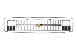 1981-82 Chevy Truck Grille Kit, Single Headlights, Silver