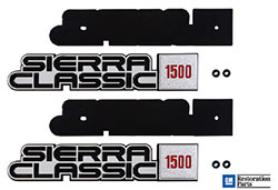 1981-87 GMC Sierra Classic 1500 Fender Emblem, Pair