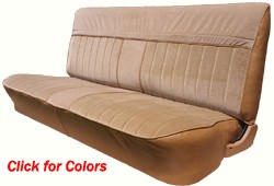 1981-87 Fullsize Chevy & GMC Truck Front Vinyl & Cloth Bench Seat Cover with horizontal band