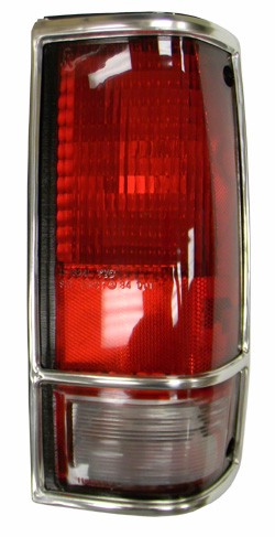 1982-93 Chevy S10 & GMC Sonoma Truck Tail Light Assembly with Chrome Trim, Right