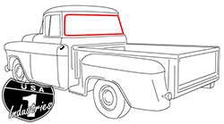 1955-66 Chevy & GMC Truck Large Rear Window Seal with Black Lockstrip