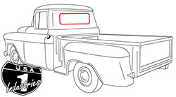 1947-59 Chevy & GMC Truck Small Rear Window Seal with Black Lockstrip
