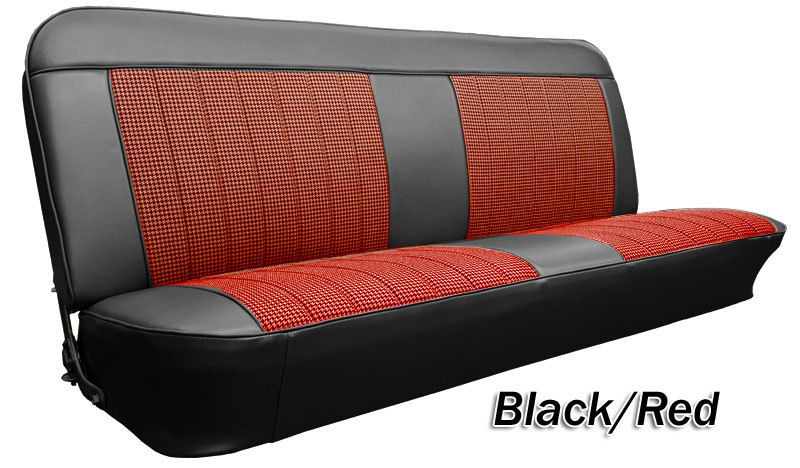 1960 66 Chevy Gmc Truck Houndstooth Bench Seat Cover With Horizontal Band Usa1 - Bench Seat Covers For Chevy Trucks