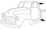 1947-51 Chevy & GMC Truck Rubber Door Bumpers