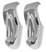 1955-59 Chevy & GMC Truck Chrome Front Bumper Guards, Pair