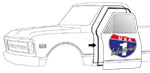 1967-72 Chevy & GMC Truck Door Weatherstrip Seals on Cab