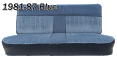 1981-91 Fullsize Chevy & GMC Crew Cab Truck Rear Vinyl & Cloth Bench Seat Cover with Horizontal Band