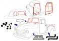 1952-53 Chevy & GMC Truck Complete Weatherstripping Kit