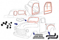 1954-55 Chevy & GMC Truck Complete Weatherstripping Kit