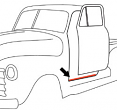 1947-49 Chevy & GMC Truck Lower Windlace Door Seal on Cab